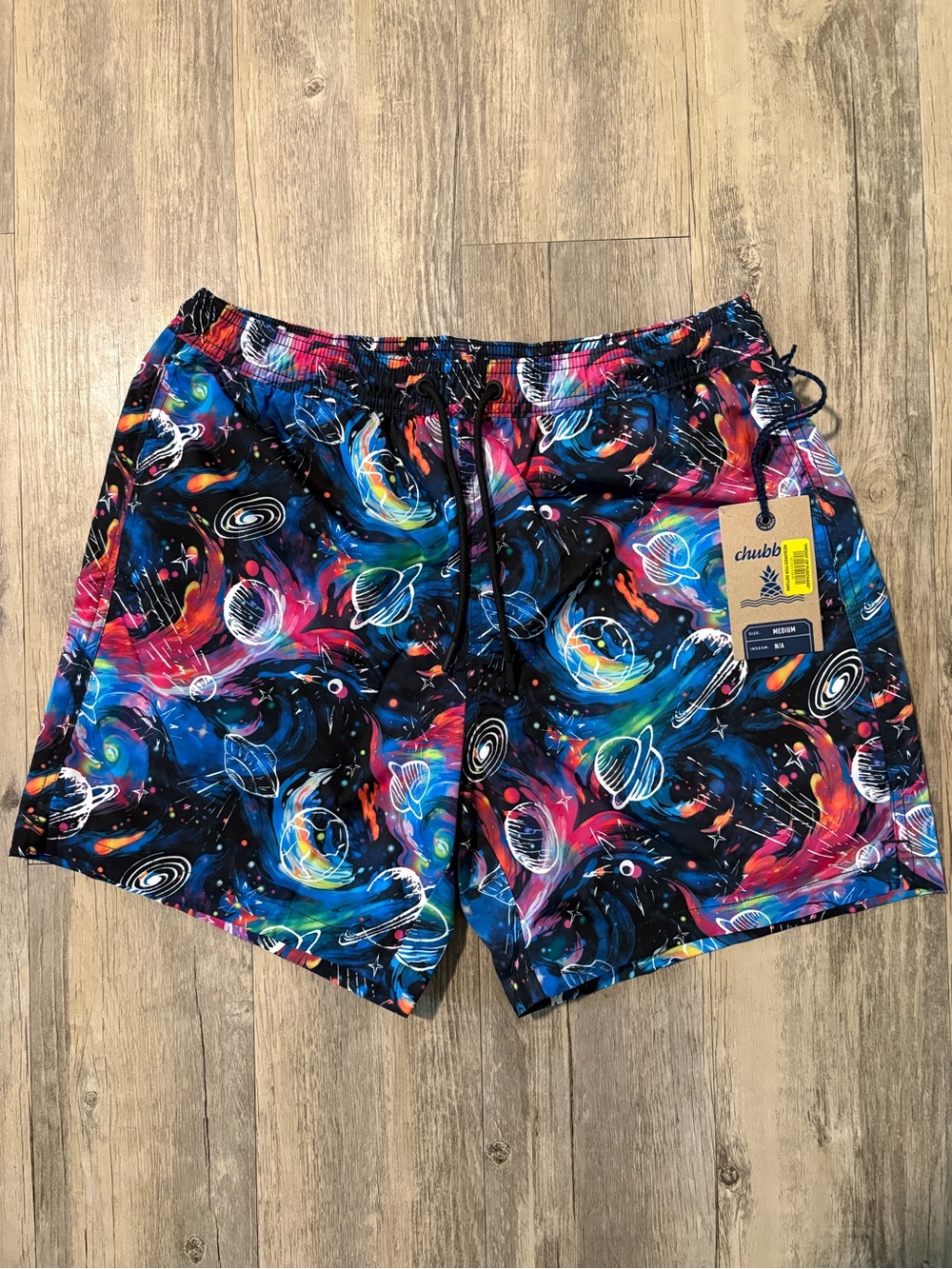 NWT Chubbies Freestyle Short The Galactic Odysseys 5.5" Inseam Mens Medium Space